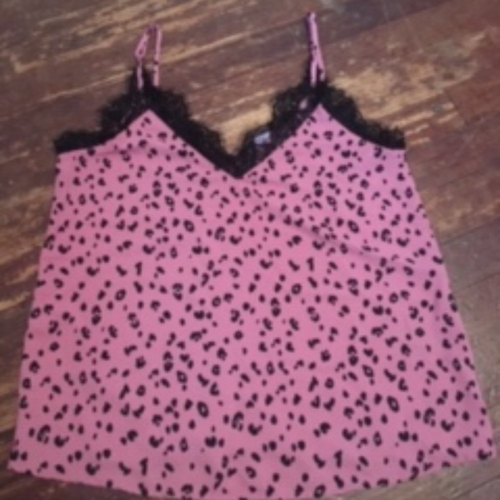 Pink Cheetah Print Tank Top